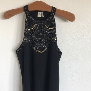 Sequined halter top